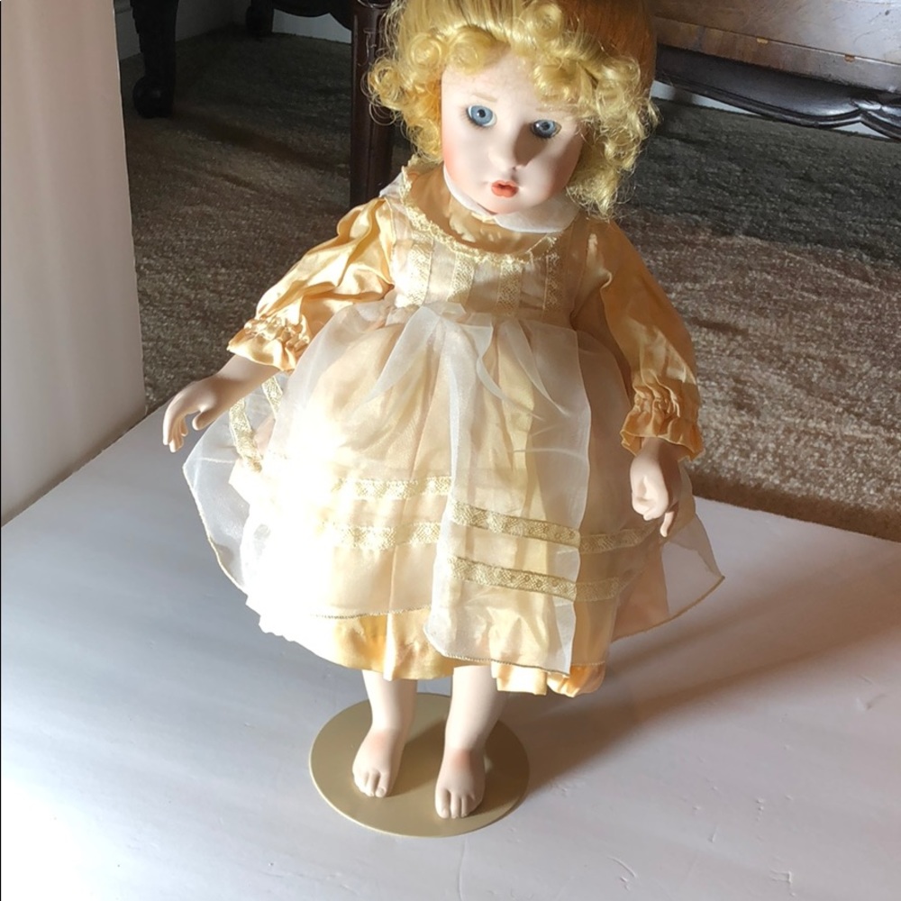 R.O.C Porcelain Doll 16”, made in Taiwan.